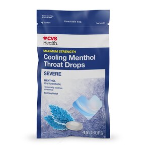 CVS Health Medicated Menthol Throat Drops, 45 CT