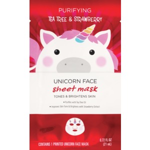 Beauty 360 Purifying Tea Tree & Strawberry Unicorn Sheet Mask