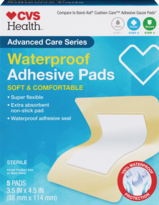 CVS Adhesive Pads Advanced Care Series Waterproof 3.5"x4.5"