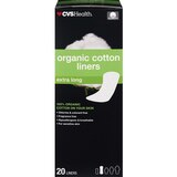 CVS Health Extra Long Organic Cotton Liners, 20 CT, thumbnail image 1 of 1