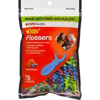 CVS Health Kids' Flossers, Made with Only 40% Plastic, 75 CT