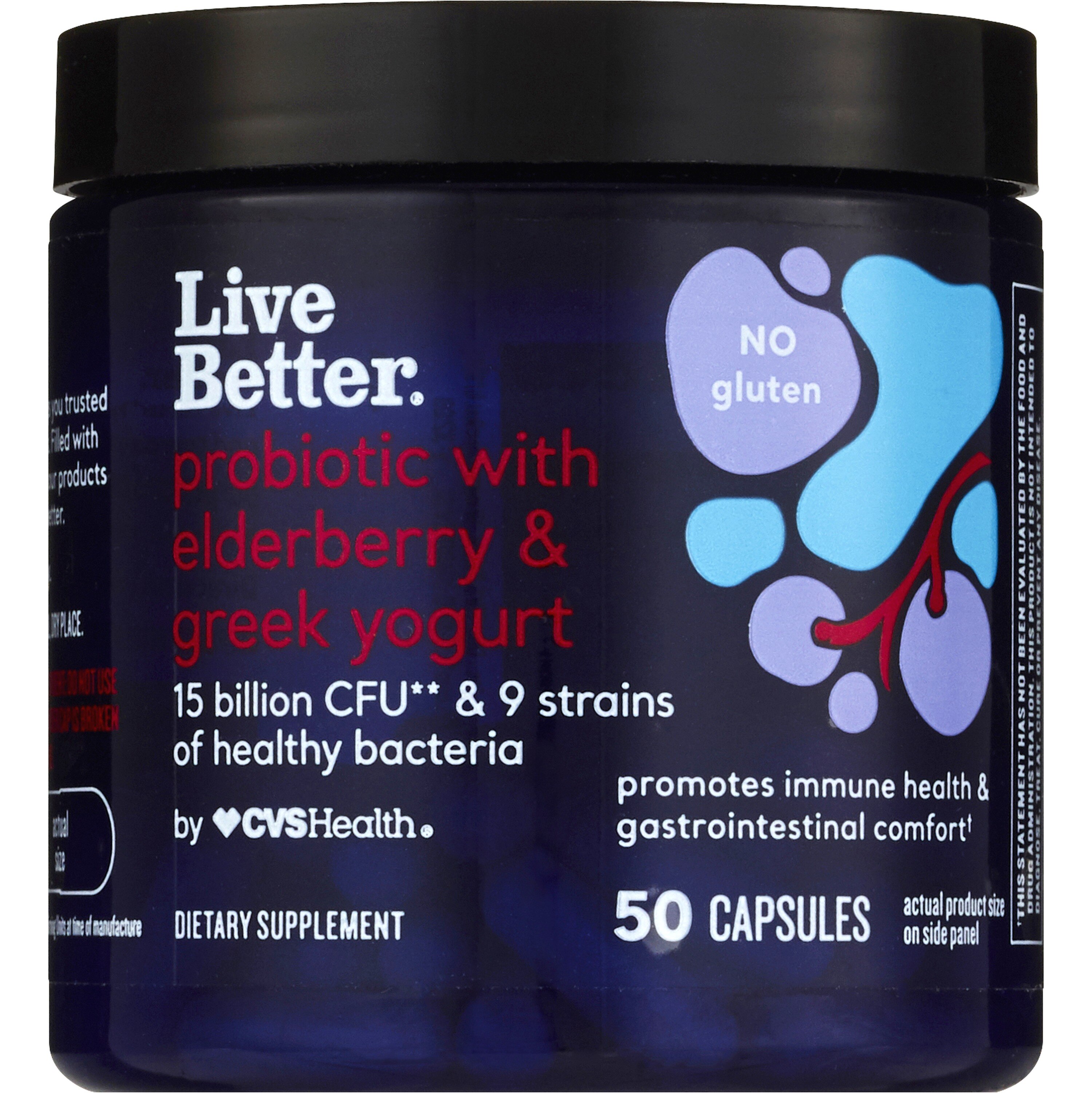 Live Better Probiotic+Elderbry&GrkYogurt Caps 9Strn/15BilCFU