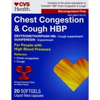 CVS Health Chest Congestion & Cough HBP, 20 CT