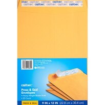 Caliber Envelopes Kraft Heavy Weight Press&Seal 12x9" Tan