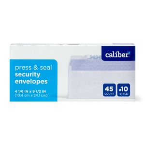 Caliber Security Envelopes 4 1/2 X 9 1/2 Inch