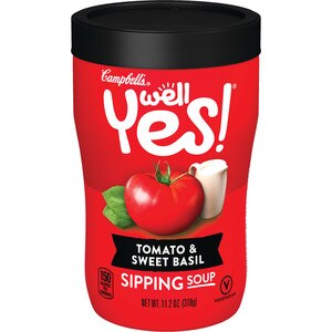 Campbell's Well Yes! Tomato & Sweet Basil Sipping Soup, 11.2 OZ