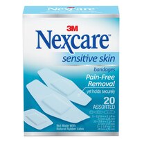 Nexcare Sensitive Skin Bandages, Assorted Sizes, 20/Pack