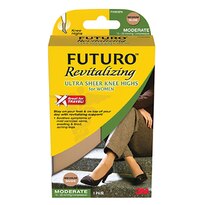 FUTURO Revitalizing Ultra Sheer Knee Highs for Women, Nude