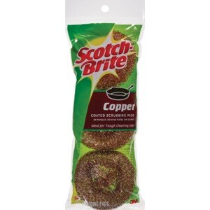 Scotch-Brite Copper Coated Scouring Pad, 3 CT