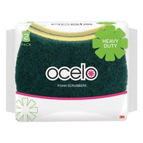 Ocelo Heavy Duty Foam Scrubbers, 2 CT