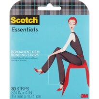 Scotch Wardrobe Essentials Permanent Hem Bonding Strips, 30CT