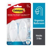 Command Damage-Free Bathroom Hooks, 2 CT, thumbnail image 1 of 1