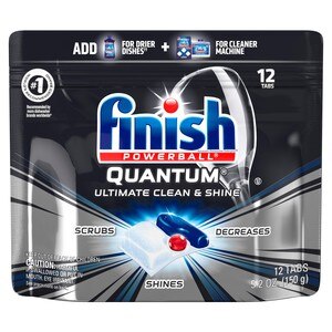 Finish Powerball Quantum Dishwasher Detergent Tabs, 12 CT