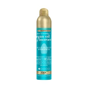 OGX Revitalize + Argan Shine & Heat Protection Hairspray, 8 OZ