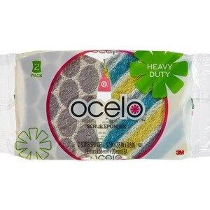 O-cel-o Heavy Duty Scrub Sponges, 2 Pack