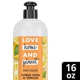 Love Home and Planet Dish Liquid Soap, Citrus Yuzu & Vanilla, Plant-Based, 16 OZ, thumbnail image 1 of 1