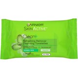 Garnier SkinActive Clean+ Refreshing Remover Cleansing Towelettes, 25/Pack, thumbnail image 1 of 1