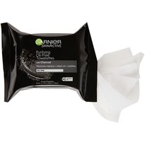 Garnier SkinActive Clean+ Charcoal Oil-Free Makeup Remover Wipes, 25/Pack