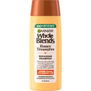 Garnier Whole Blends Honey Treasures Travel Size Repairing Shampoo, For Damaged Hair, 3 OZ