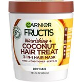 Garnier Fructis Nourishing Treat 1 Minute Hair Mask with Coconut Extract, 13.5 OZ, thumbnail image 1 of 1