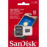 SanDisk 32GB MicroSDHC Card with Adapter, thumbnail image 1 of 1