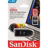 SanDisk 16GB Ultra USB 3.0 Flash Drive, thumbnail image 1 of 1