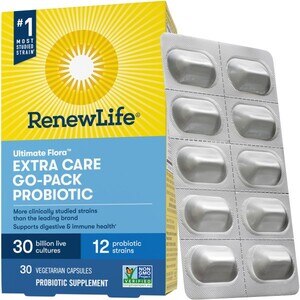 Renew Life  Adult Probiotic - Ultimate Flora Extra Care Go-Pack Probiotic Supplement for Men & Women - 30 Billion CFU, 30 CT