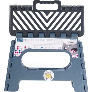 Simplify Folding Step Stool, 9", Black