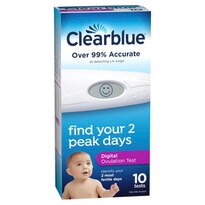 Clearblue  Digital Ovulation Predictor Kit, featuring  Ovulation Test with digital results, 10 Digital Ovulation Tests.