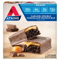 Atkins Snack Bar, Caramel Double Chocolate Crunch 5pk