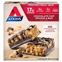 Atkins Meal Bar, Chocolate Chip Granola 5pk