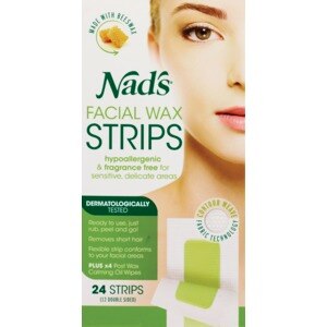 Nad's Facial Wax Strips, 24 CT