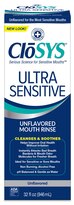 CloSYS Ultra-Sensitve Mouthwash unflavored with optional flavor control, 32 OZ