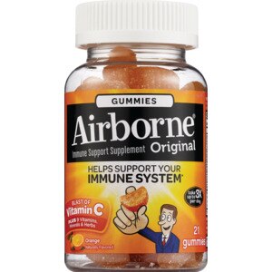 Airborne Original Immune Support Supplement Gummies, Orange, 21CT