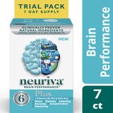 NEURIVA Plus Brain Performance, Brain Support Supplement With Clinically Proven Natural Ingredients (Coffee Cherry & Plant Sourced PS), 7 CT, thumbnail image 1 of 1