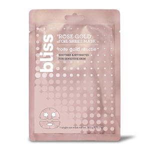 Bliss Rose Gold Rescue Foil Sheet Mask For Sensitive Skin