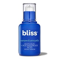 Bliss Renew & Smooth Glycolic Polyhydroxy Acid Night Serum, 1 OZ
