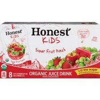 Honest Kids Super Fruit Punch Pouches, 8 CT, 6.75 OZ