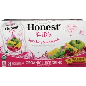 Honest Kids Berry Berry Good Lemonade Pouches, 8 CT, 6.75 OZ