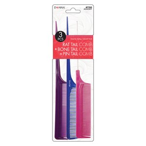 Donna Rat Tail Comb + Bone Tail Comb + Pin Tail Comb
