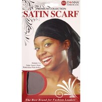 Donna Premium Collection Satin Scarf, #11066 Black