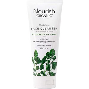 Nourish Organic Moisturizing Organic Face Cleanser Cucumber and Watercress, 6 OZ