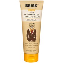 Brisk Grooming 2in1 Beard Butter + Styling Balm, Citrus, 4 OZ