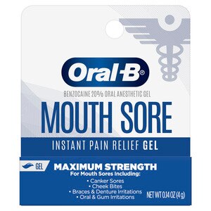 Oral-B Mouth Sore Gel for Instant Pain Relief 0.14oz (4g)