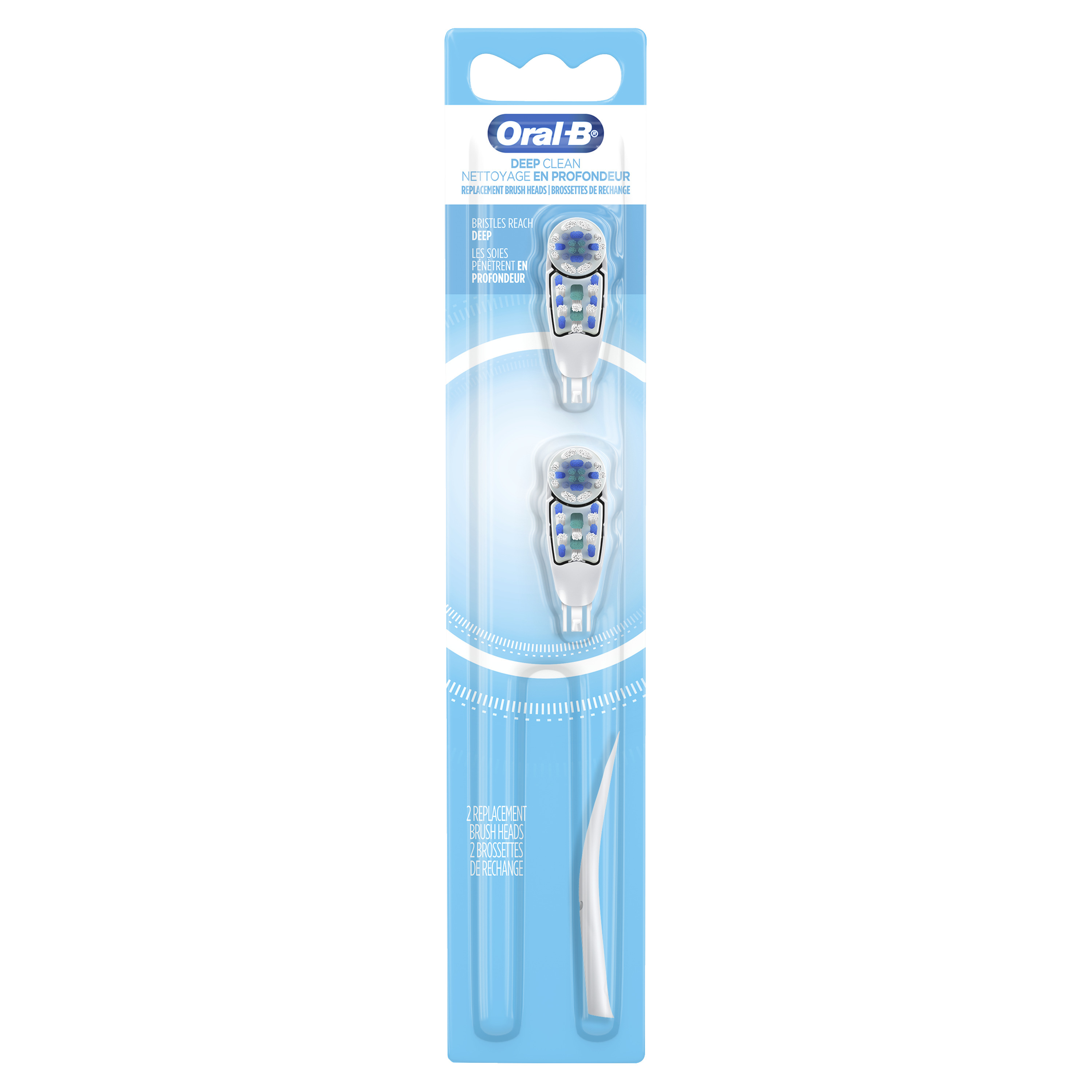 Oral-B Complete Deep Clean Battery Powered Toothbrush Replacement Brush Heads, 2 Count