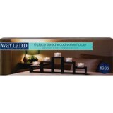 Wayland Square 6-Piece Tiered Wood Votive Holder, thumbnail image 1 of 1