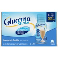 Glucerna Diabetes Nutritional Shake Homemade Vanilla Ready-to-Drink 8 fl OZ, 16 CT