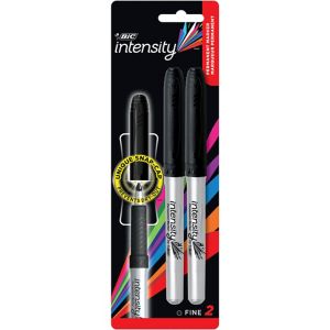 BIC Mark-It Fine Point Permanent Pocket Marker Black Ink, 2CT