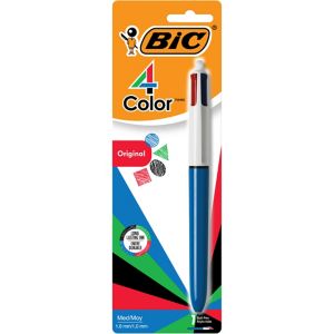 BIC 4-Color Medium/Fine Point Ball Pen Set, Assorted Ink