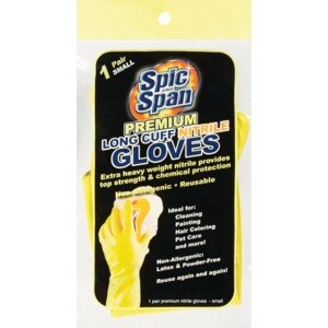 Spic And Span Premium Long Cuff Nitrile Gloves, 1 Pair Small